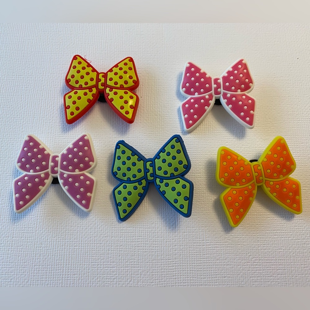 Girls Large Bow Shoe Charms